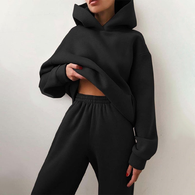 Damen Jogging Set Mit Pullover Und Hose