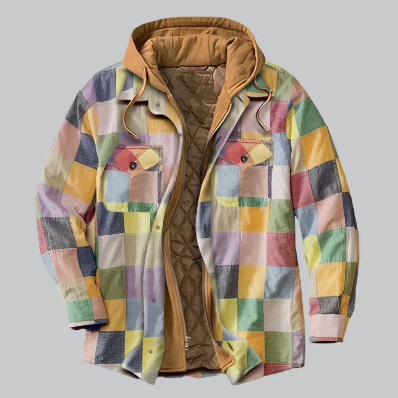 Herren Holzfällerjacke Mit Fleece Futter