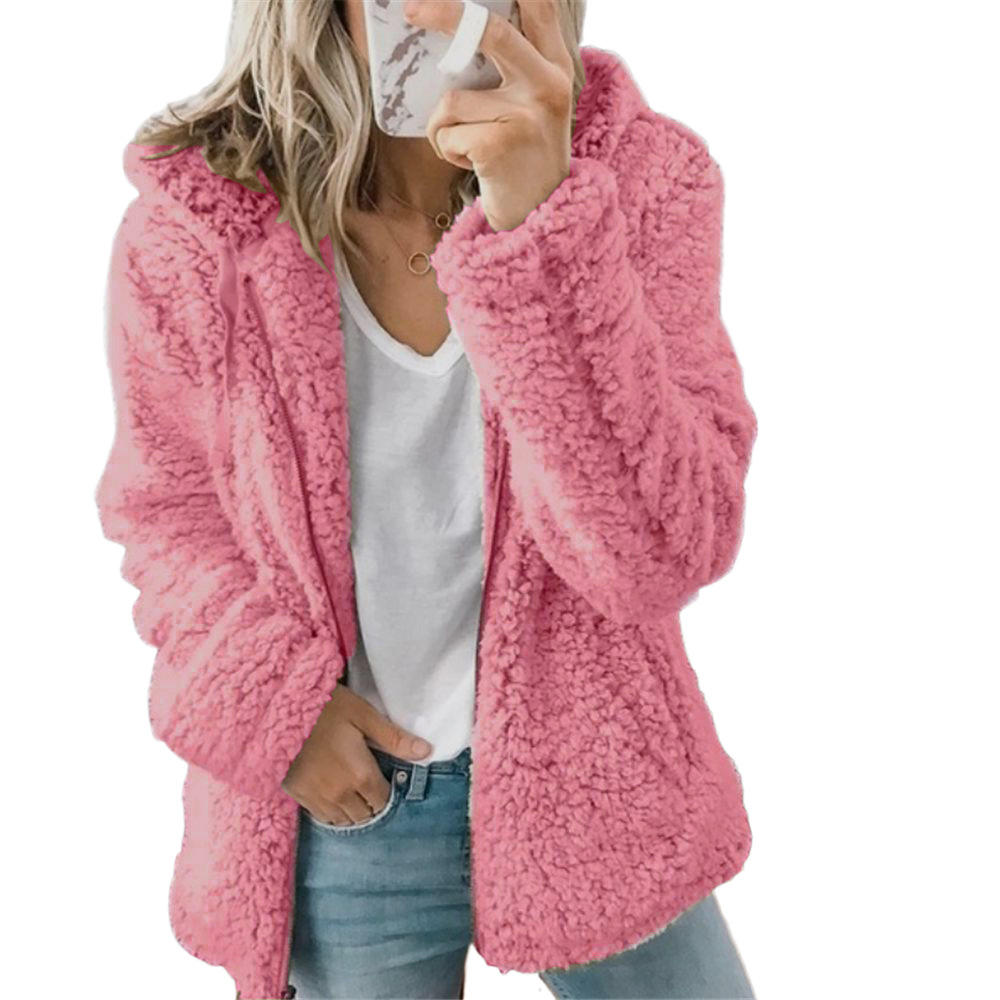 Damen Winterjacke Mit Flauschigem Design