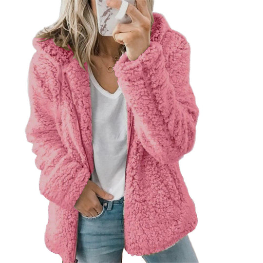 Damen Winterjacke Mit Flauschigem Design