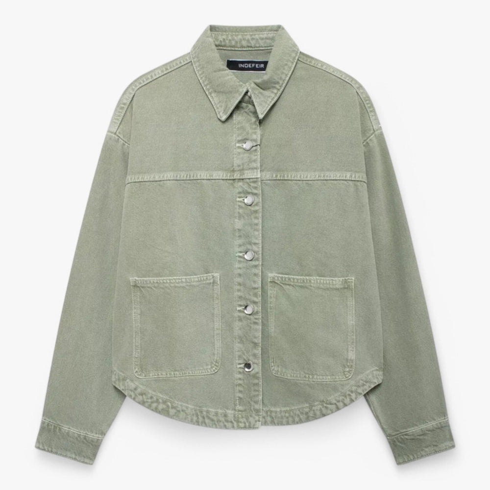 Damen Denimjacke Mit Leichtem Design