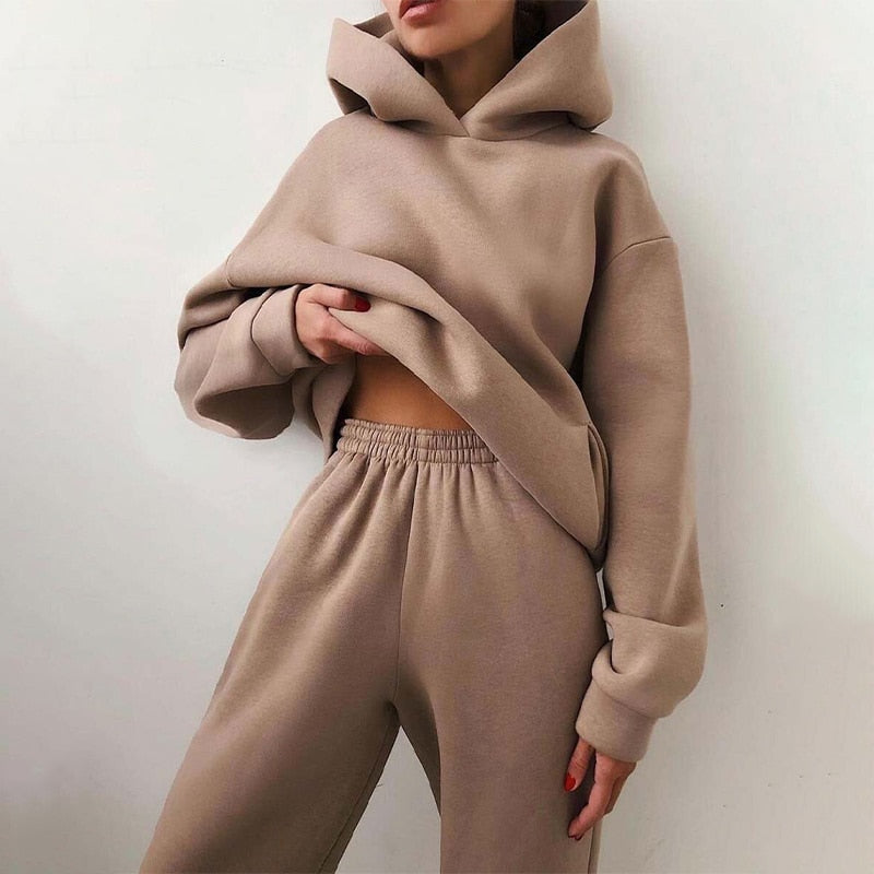 Damen Jogging Set Mit Pullover Und Hose