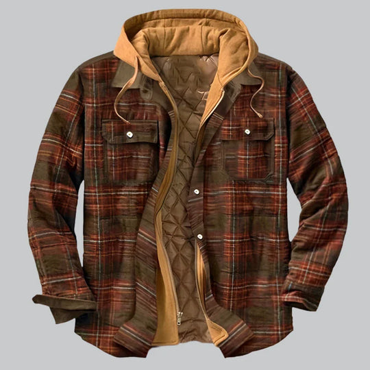 Herren Holzfällerjacke Mit Fleece Futter