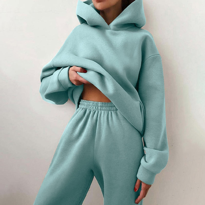 Damen Jogging Set Mit Pullover Und Hose