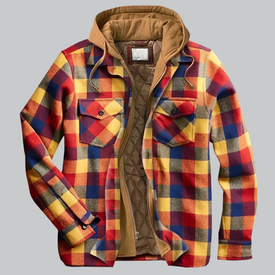 Herren Holzfällerjacke Mit Fleece Futter