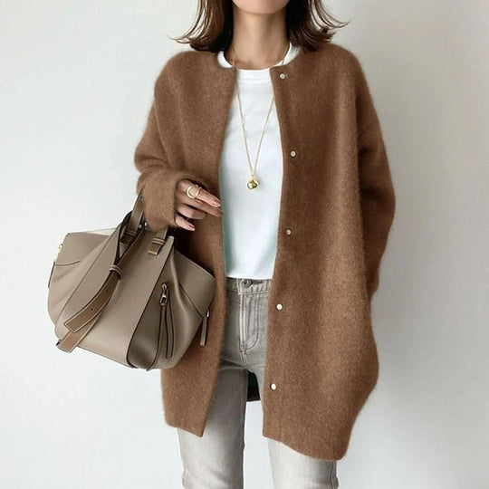 Damen Cardigan Mit Knopfleiste