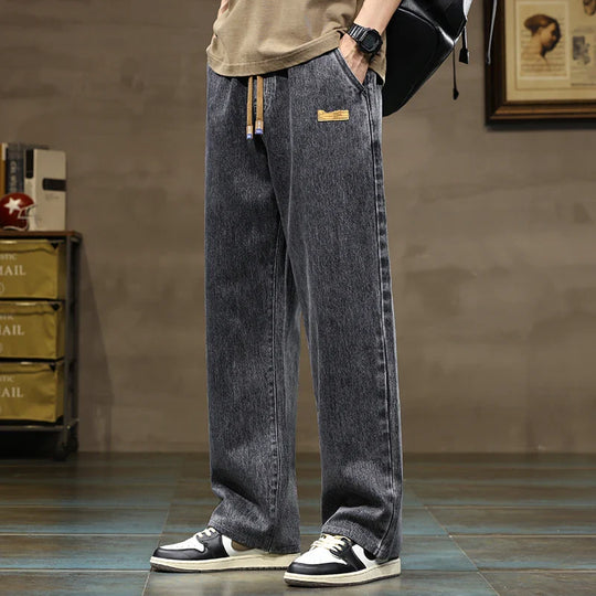 Herren Jeans Mit Kordelzug Und Lockerem Schnitt