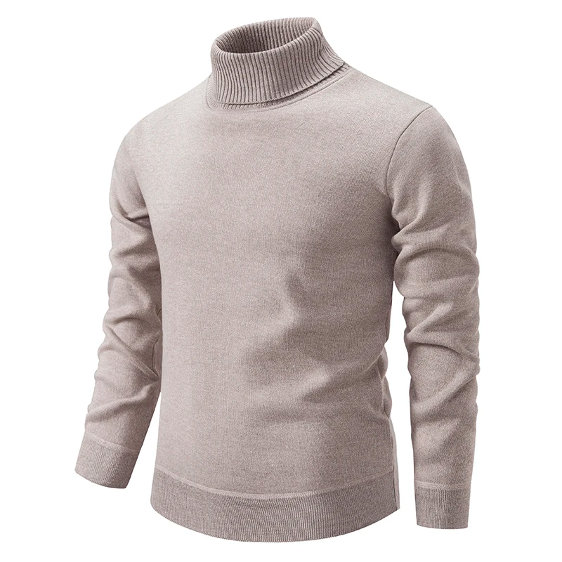 Herren Rollkragenpullover Aus Jungwolle