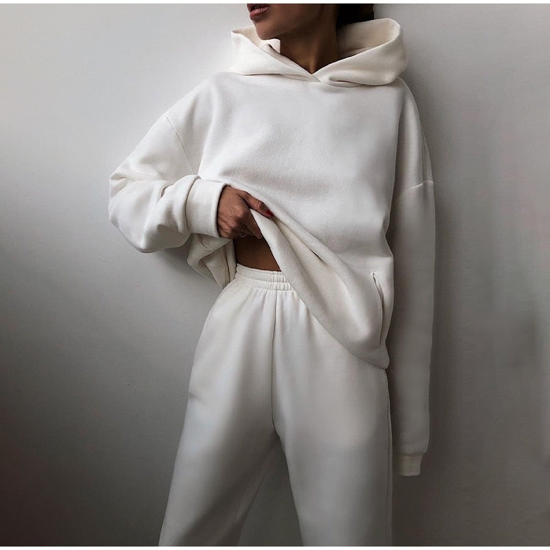 Damen Jogging Set Mit Pullover Und Hose