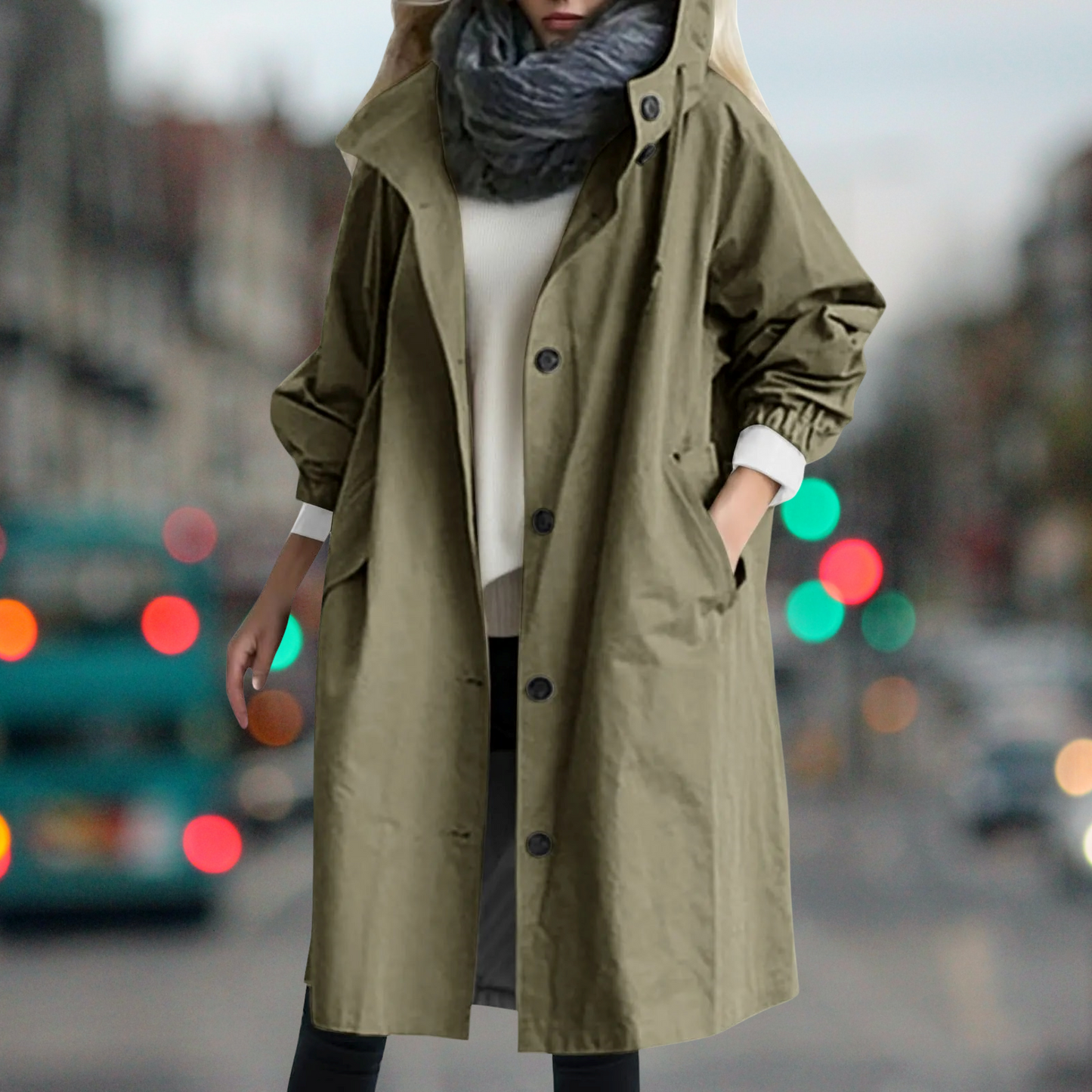 Wasserdichter Warmer Trenchcoat für Damen