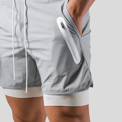 Herren-Trainingshose mit integrierten Kompressionsshorts
