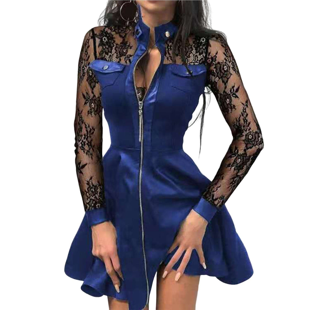 Damen Gothic Kleid Mit Reißverschluss