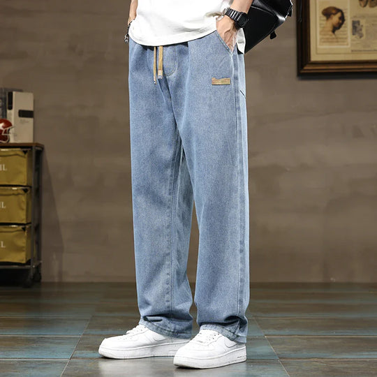 Herren Jeans Mit Kordelzug Und Lockerem Schnitt