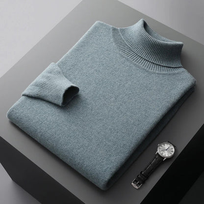 Klassischer Merinowoll-Rollkragenpullover