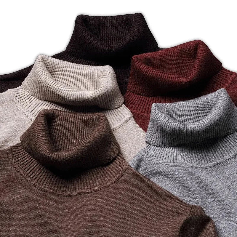 Herren Rollkragenpullover Aus Jungwolle