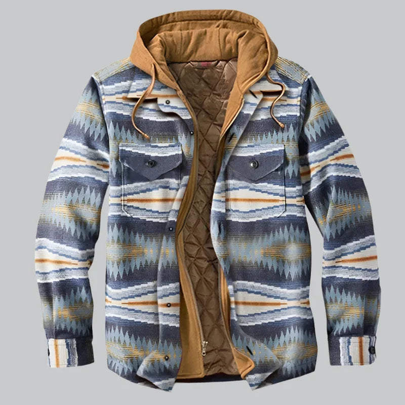 Herren Holzfällerjacke Mit Fleece Futter
