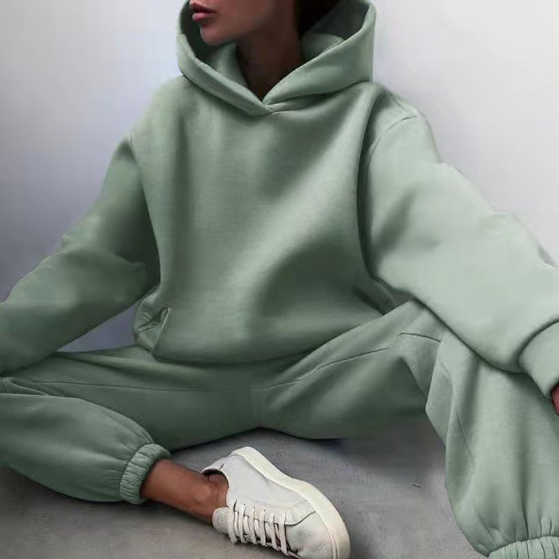 Damen Jogging Set Mit Pullover Und Hose