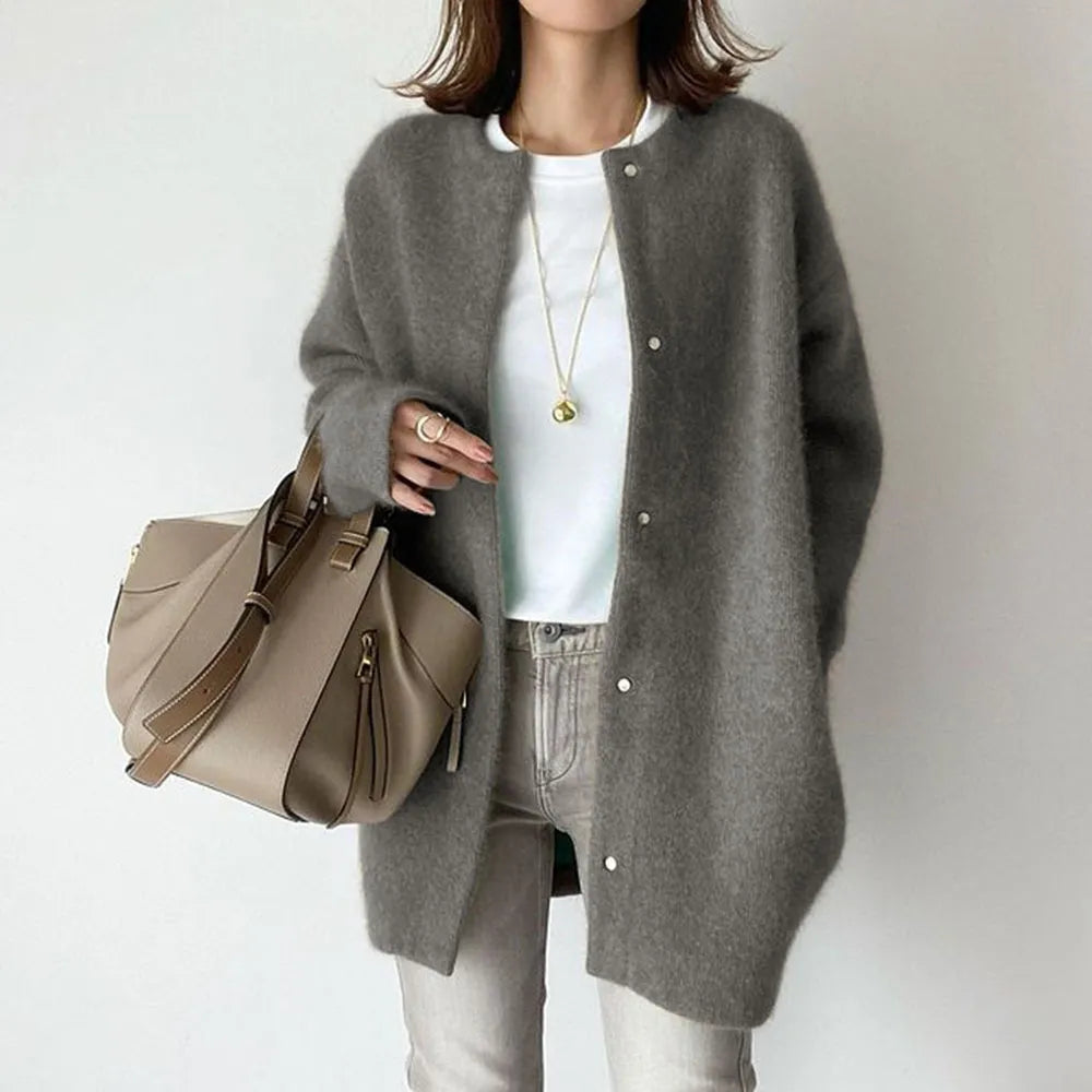 Damen Cardigan Mit Knopfleiste