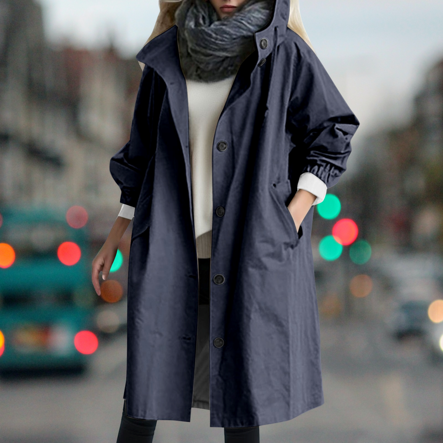 Wasserdichter Warmer Trenchcoat für Damen