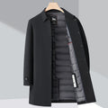 Herren Trenchcoat Mit Daunenfüllung Und Klassischem Design