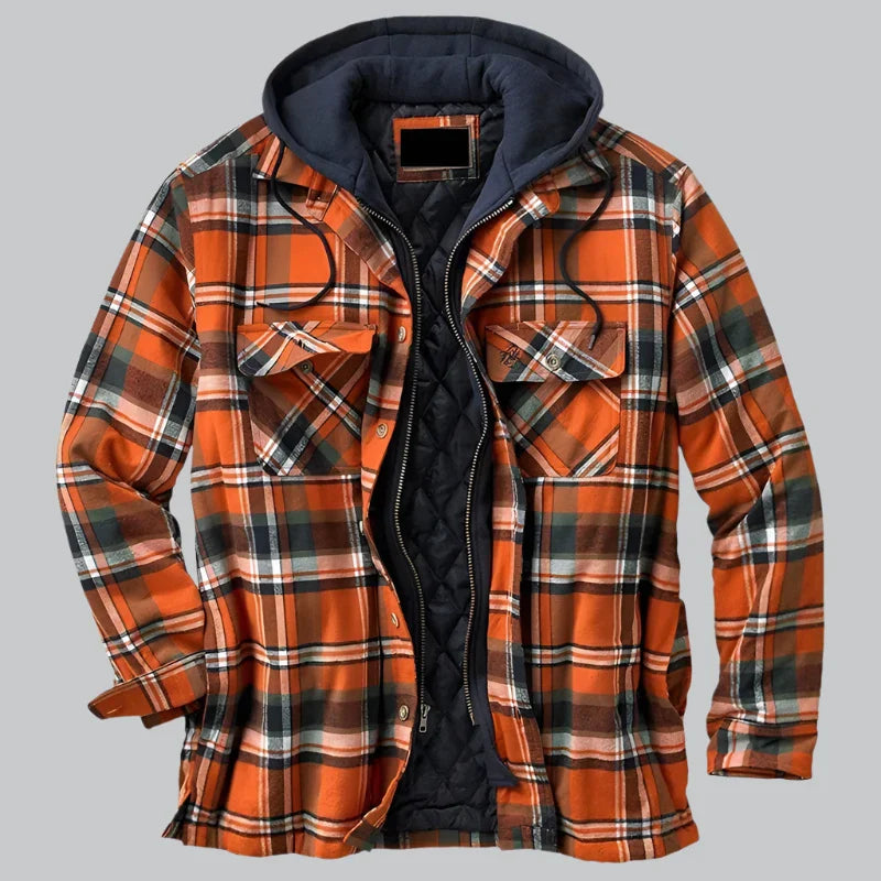 Herren Holzfällerjacke Mit Fleece Futter