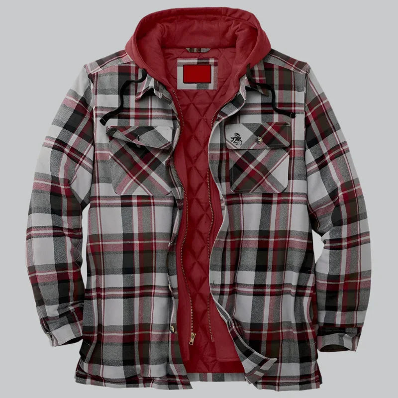 Herren Holzfällerjacke Mit Fleece Futter