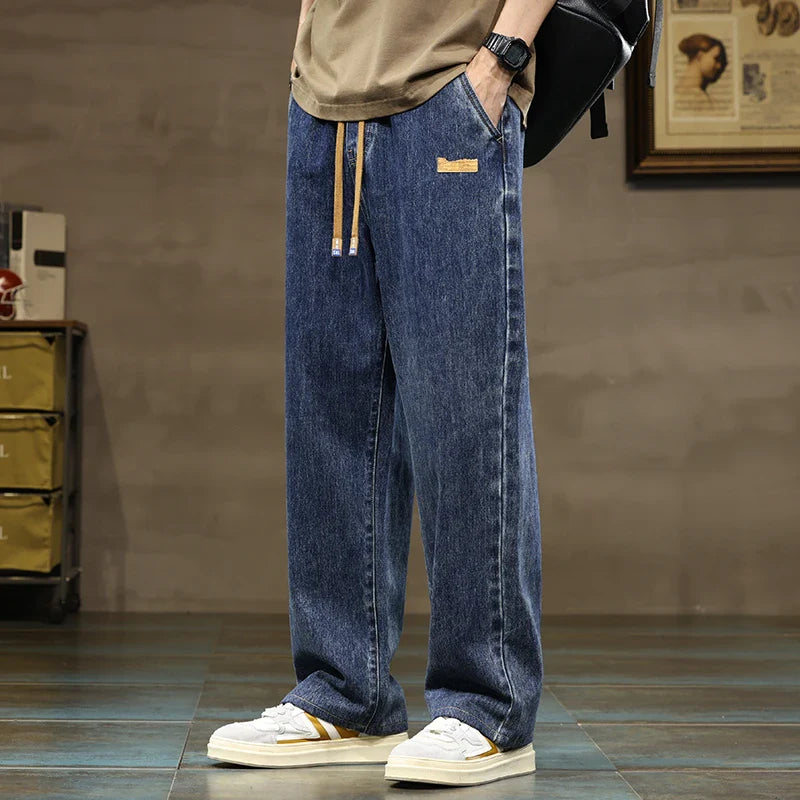 Herren Jeans Mit Kordelzug Und Lockerem Schnitt