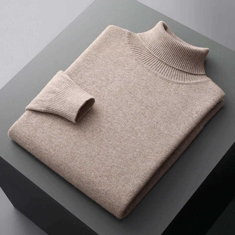 Klassischer Merinowoll-Rollkragenpullover