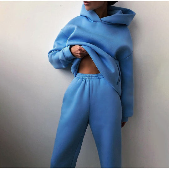 Damen Jogging Set Mit Pullover Und Hose