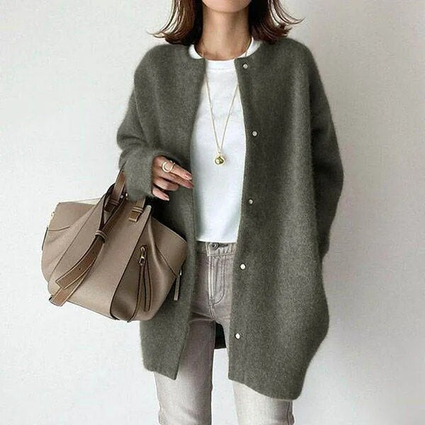 Damen Cardigan Mit Knopfleiste