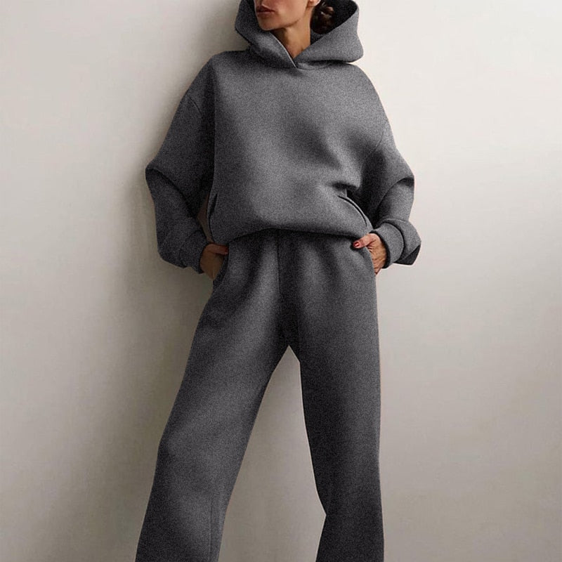 Damen Jogging Set Mit Pullover Und Hose