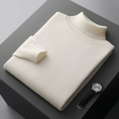 Klassischer Merinowoll-Rollkragenpullover