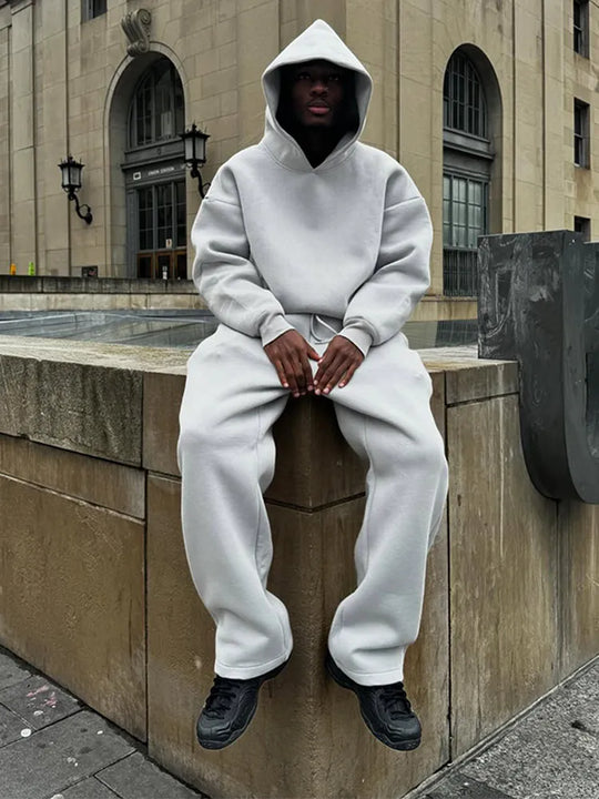 Herren Trainingsanzug Oversized Mit Kapuze Und Hose