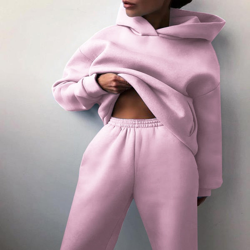 Damen Jogging Set Mit Pullover Und Hose