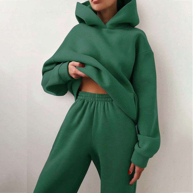 Damen Jogging Set Mit Pullover Und Hose