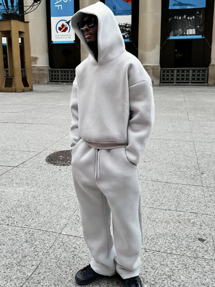 Herren Trainingsanzug Oversized Mit Kapuze Und Hose