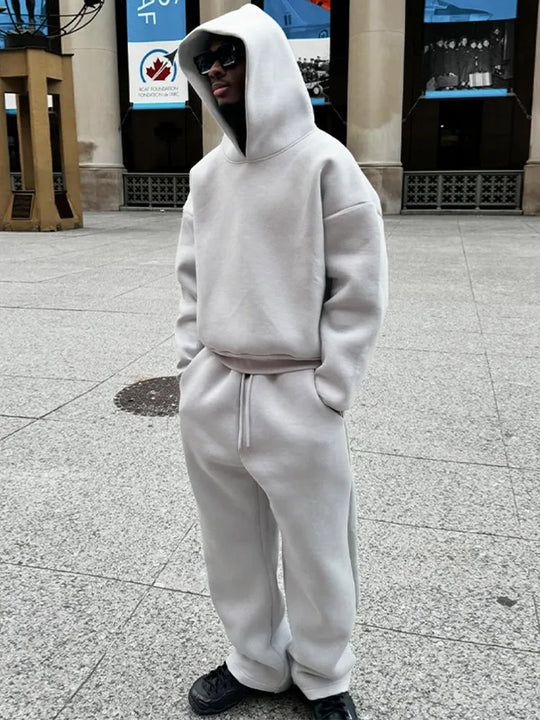 Herren Trainingsanzug Oversized Mit Kapuze Und Hose