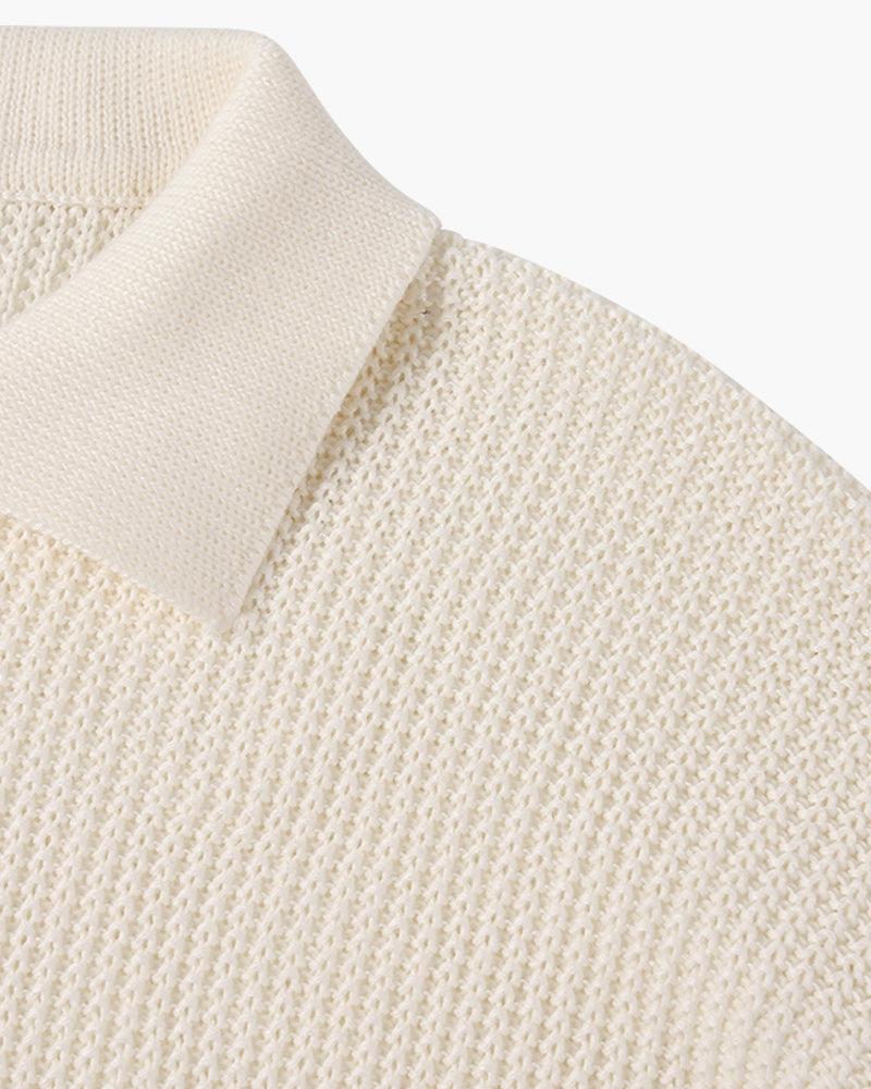 Herren Baumwollpullover mit Halbzip in legerem Styling