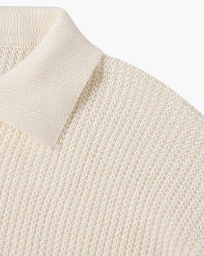 Herren Baumwollpullover mit Halbzip in legerem Styling