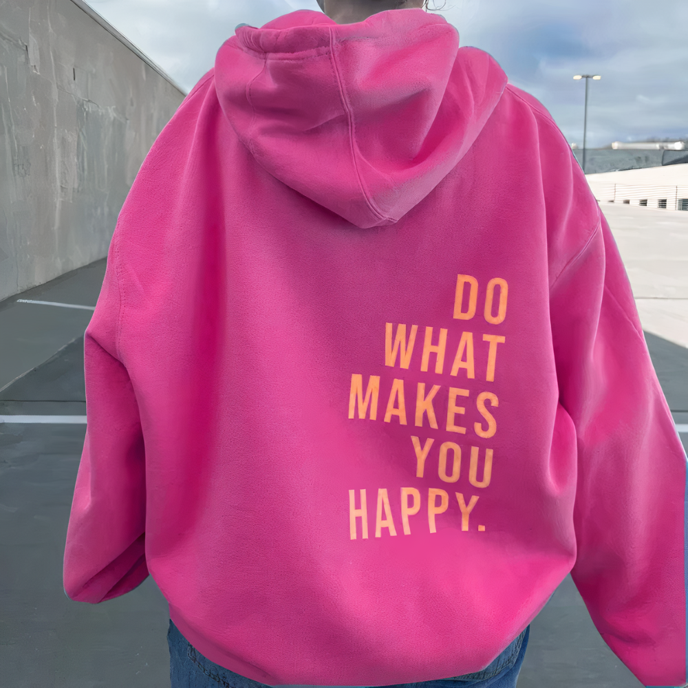 Damen Hoodie mit Kapuze und Print