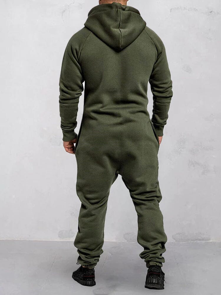 Herren Jumpsuit Mit Kapuze Und Lockerem Schnitt