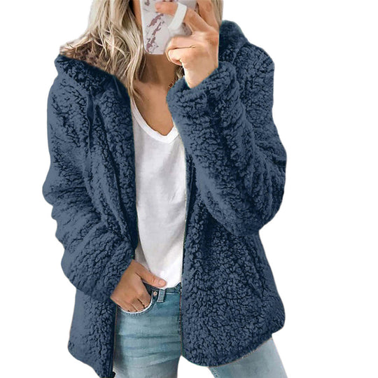 Damen Winterjacke Mit Flauschigem Design