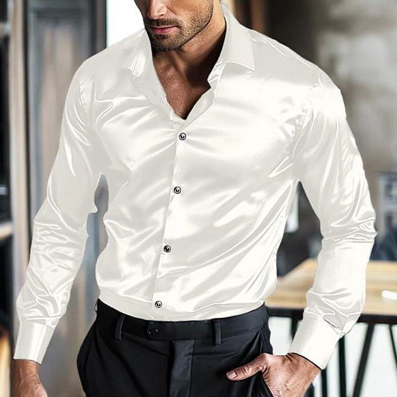 Herren Satinhemd mit Glanzfinish