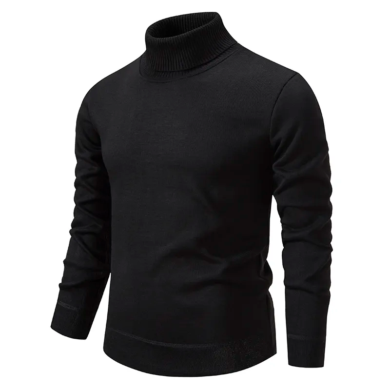 Herren Rollkragenpullover Aus Jungwolle