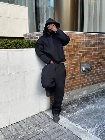 Herren Trainingsanzug Oversized Mit Kapuze Und Hose