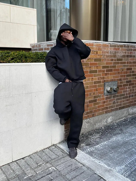 Herren Trainingsanzug Oversized Mit Kapuze Und Hose