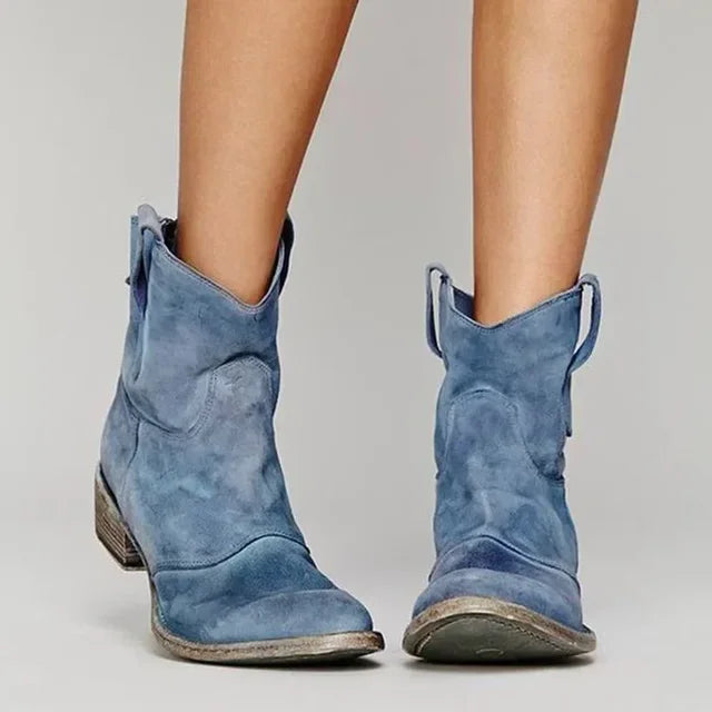 Damen Western Stiefeletten Im Vintage Design