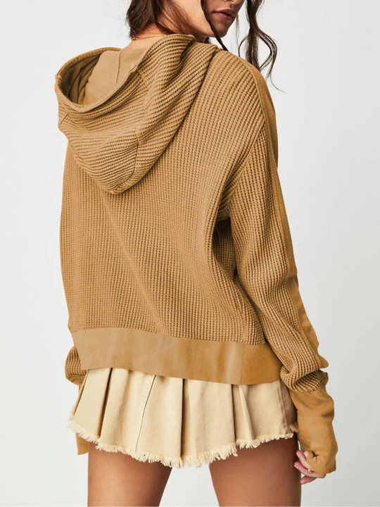 Damen Kapuzenjacke Mit Strukturmuster