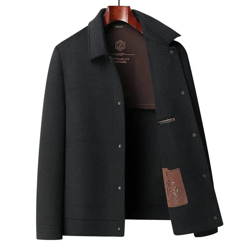 Herren Wolljacke Mit Klassischem Schnitt