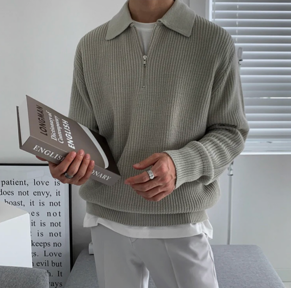 Herren Quarter-Zip Pullover